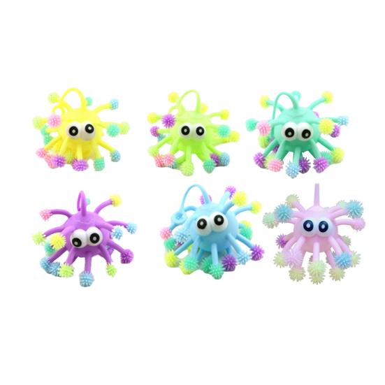 

Светящийся мяч с большими глазами, светящийся мультяшный мяч-снежинка, снятие тревожности, эластичный мяч для снятия стресса TPR, игрушка для снятия стресса, подарок для детей и взрослых