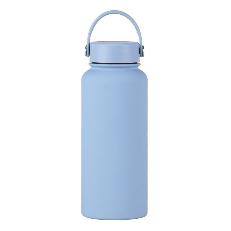 1L Stainless Steel Vacuum Insulated Water Bottle With Wide Mouth Portable Outdoor Sports Travel