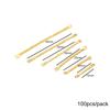 100Pcs/lot 15-40mm Gold Stripe Double Cylinder Bar Earrings Connecting For Jewelry Making Earring Pins DIY Supplies Accessories