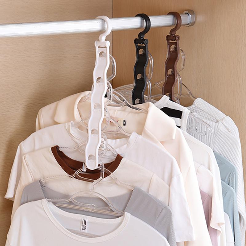 Antislip Clothes Hanger Closet Organizer Storage Rack Holder Connection Hook Home Wardrobe Space Save Clothes Hanger