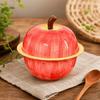 Creative Ceramic Saucepan with Lid Cute Food Fruit Bowl BPA Free Dessert Soup Bowl  Tableware