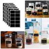 20-75pcs Waterproof Chalkboard Labels Spice Organizer Label for Household Kitchen Blackboard Stickers with White Erasable Pen