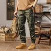 New Retro Design American Slim and Loose Casual Work Tying Pants Versatile Thin Style