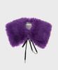 MOLLIOLLI Mu Fur Collar Ribbon Muffler [Purple]