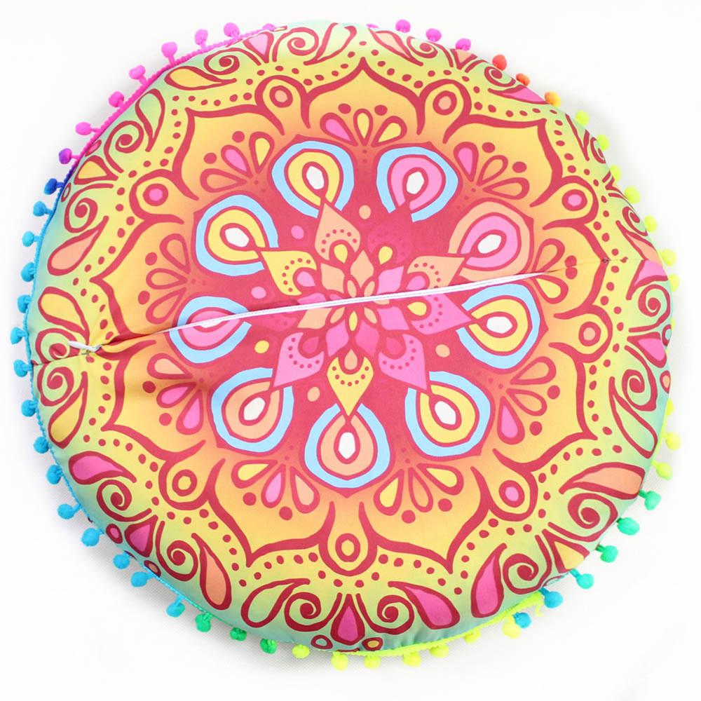 Indian  Floor Pillows Round Bohemian Cushion Pillows Cover Case Cushions 