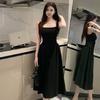 French white pleated thin suspender dress female summer celebrity temperament waist new Chinese A-shaped vest long dress