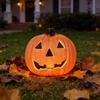 Halloween Light Up Pumpkin Decoration, Spooky Jack O Lantern Ornament for Window Display, Children Photo Prop for Party