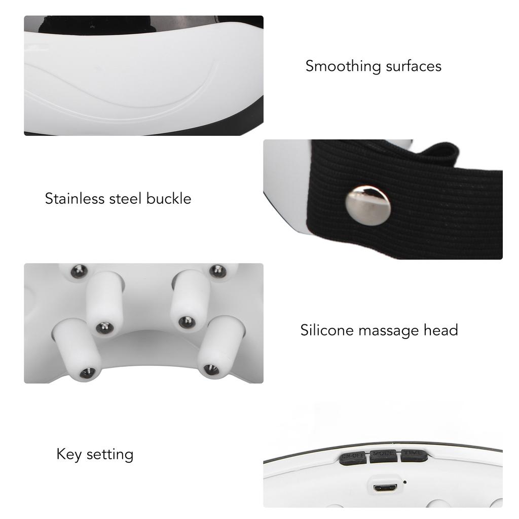 Magnetism Eye Massager 9 Vibration Modes Mind Relax USB Rechargeable Eye Massage Machine