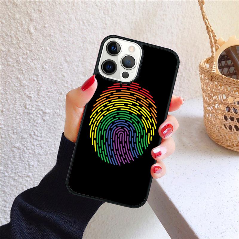 Rainbow Gay LGBT Finger Phone Case for iPhone 17 Air 16 Coque 15 14 12 13 PLUS 11 PRO MAX Back Cover Fundas Shell