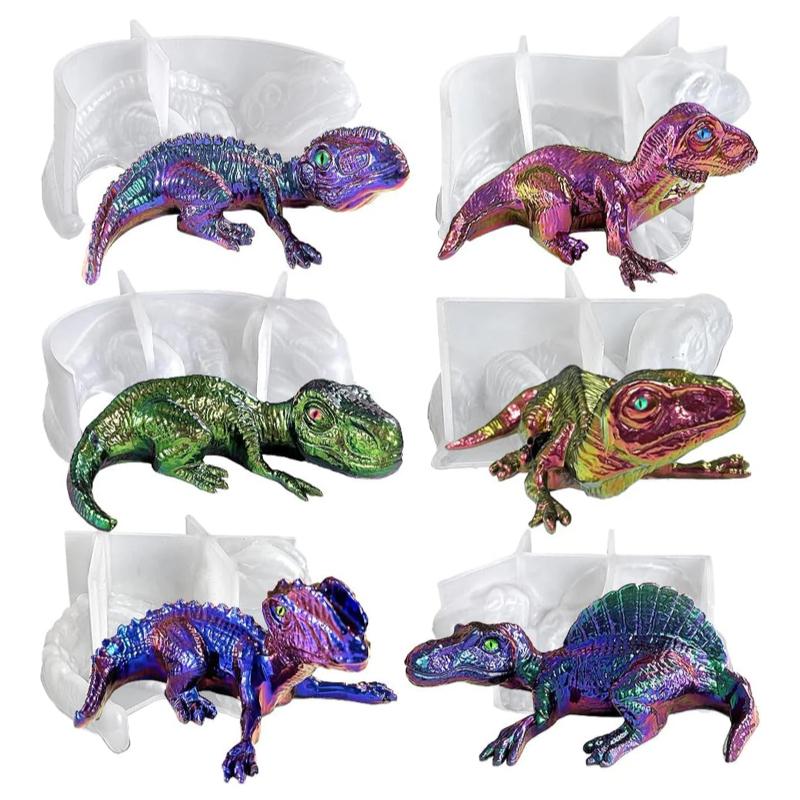 3D Dinosaur Silicone Mold Handmade Epoxy Resin DIY Clay Crafts Keychain Pendant Jewelry Making Tools