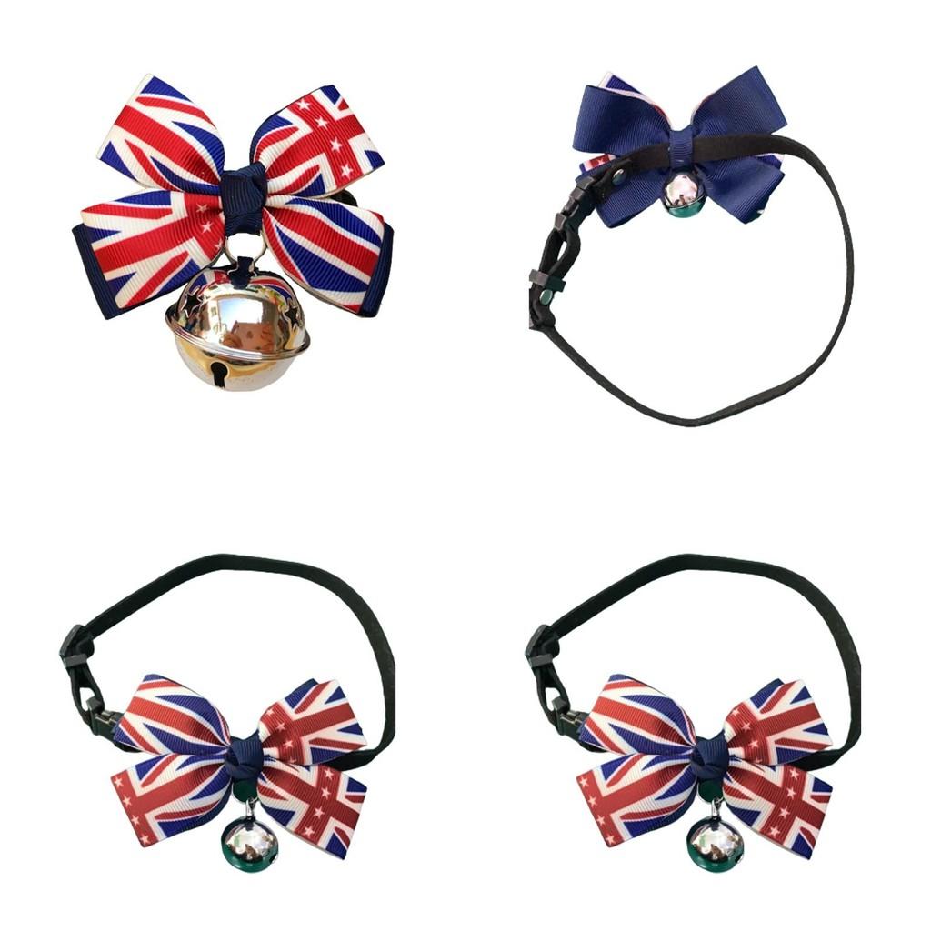 Motýlek Union Jack Obojček pro mazlíčky se zvonkem Ideální pro malé až středně velké psy a kočky