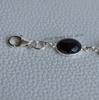 Zwarte Onyx Armband, Handgemaakte 925 Sterling Zilver Zwarte Edelsteen Armband, Cadeau voor Haar, Lichtgewicht Zetting Armband