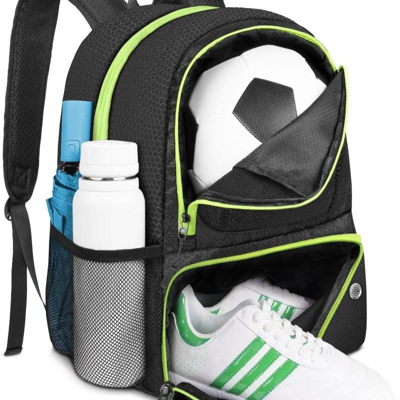 Backpack Soccer Pattern Soccer Bag with Ball Stand Sports Equipment Bag for Basketball Volleyball Bag