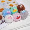 Cute cartoon funny clown keychain mini stuffed sausage mouth keychain, plush toy colorful big mouth plush pendant bag pendant