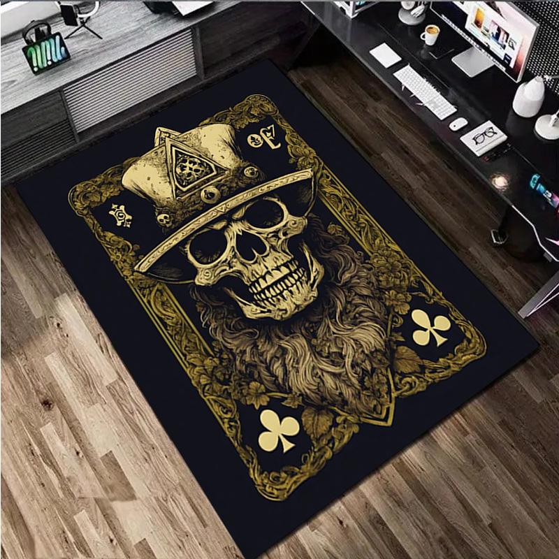 1Pc Skull Rug - Home Carpet Office Decorative Carpet For Living Room Bedroom Door Mat Floor Rug Computer Chair Area Rug