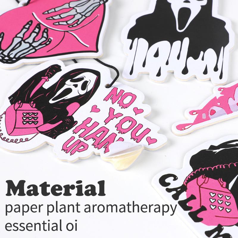 Car Air Fresheners - Pink Ghost Cute Car InteriorAccessories Hanging Scents Anime Freshener Automotive Room Decor