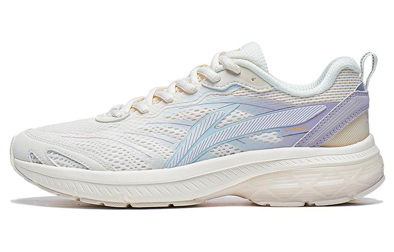 Li Ning Fuyao Slip Resistant And Breathable Low top Casual Running Shoes Women s White Blue Purple ARXT014-4 35