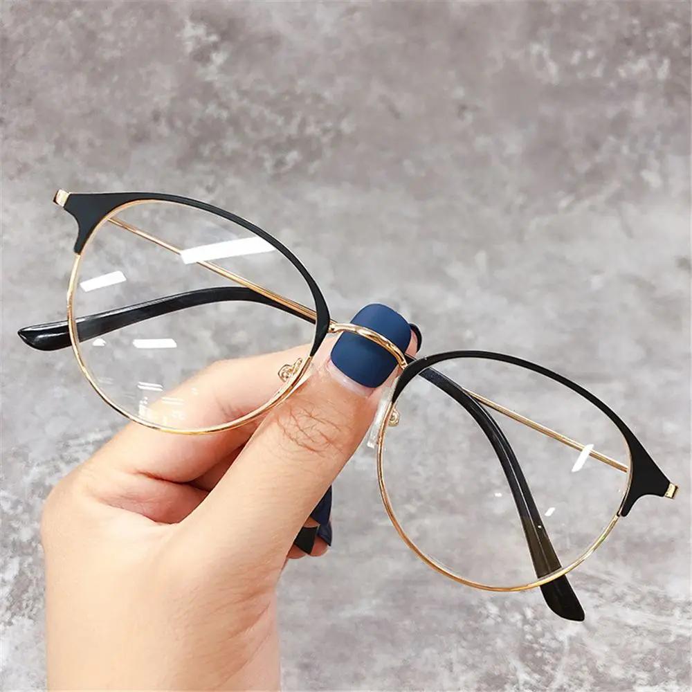 Unisex Classic Metal Round Frame Myopia Glasses Eyewear Optical Glasses Eyeglasses