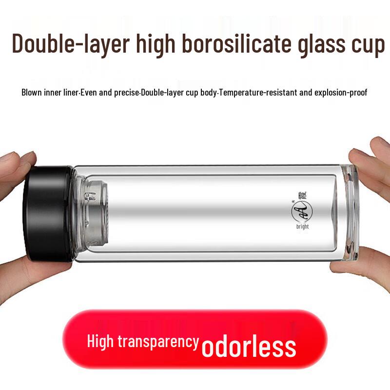 Fuguang Shixi Double Wall Borosilicate Glass Cup