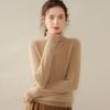 Women's Cashmere High Collar Saddle Shoulder Sweater – Slimming, Versatile, Simple, Loose Fit Base Layer for Autumn/Winter.