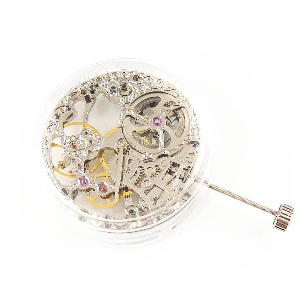 

For 2023 17 Jewels 3 Hands Mechanical Skeleton Hand Winding Wristwatch Movement ETA 6498