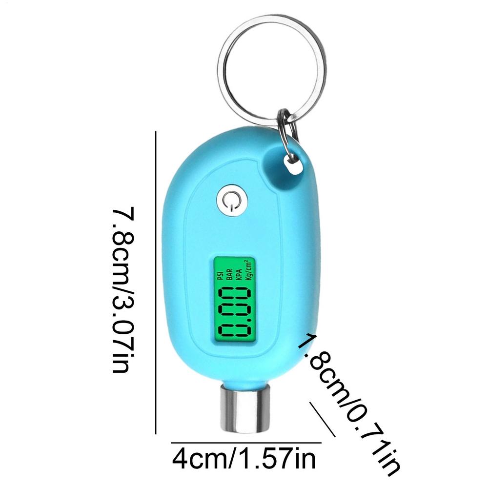

Tire Pressure Gauge With Backlit LCD Checker With Backlit LCD Auto Shut-off Digital Tire Pressure Checker For Trailer Bicycle небо синє кольору