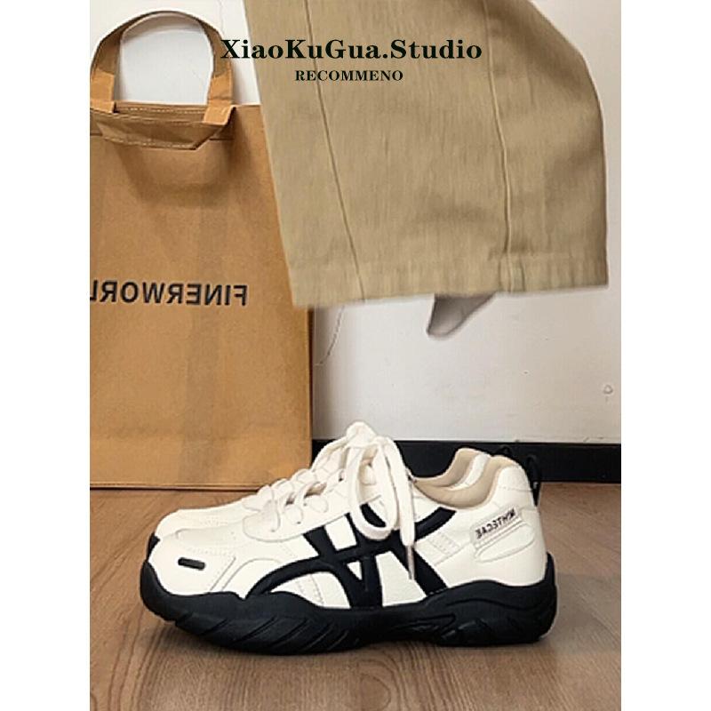 Spot version~ thick-soled German training shoes women's autumn soft-soled women's shoes genuine leather Forrest Gump dad shoes versatile casual sport