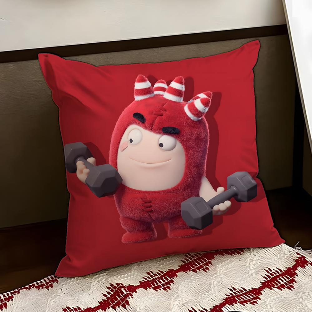 Cartoon OOddbods Cushion Cover Reversible Soft Durable Pillow Cover Home Car MultiScene Use for Daily Comfort