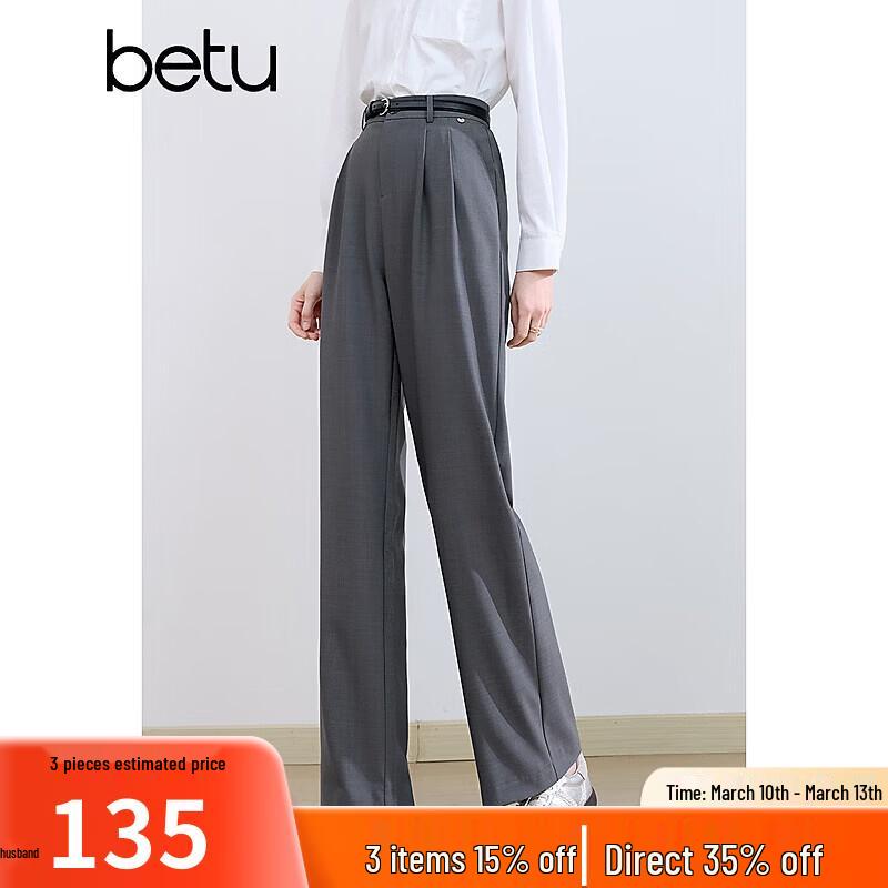 

Betu Women s Summer Wide-Leg High-Waist Suit Pants M