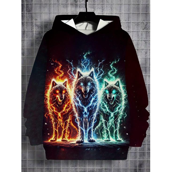 2026 New Colorful Animal Prints Hoodie 3D Sweatshirt Men/Women Hooded Autumn And Winter Coat Mens Clothing Funny Jacket Black Hoodies