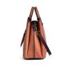 Johnature Borsa versatile in vera pelle da donna, vintage, fatta a mano, in pelle di mucca naturale goffrata, borse a tracolla