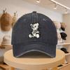Mens Baseball Cap with GraffitiStyle DeadEye Bear Pattern Fashionable Casual Hat Adjustable for SpringAutumn Outings Tr