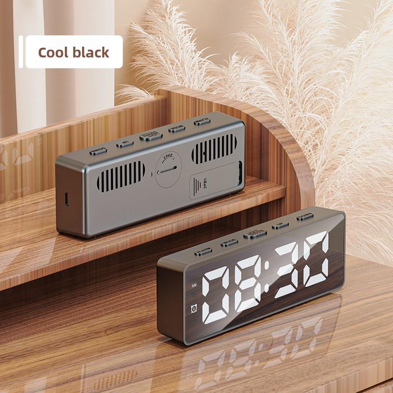 New LED Electronic Alarm Clock with Large Display Dual Power Voice Control Temperature for Students