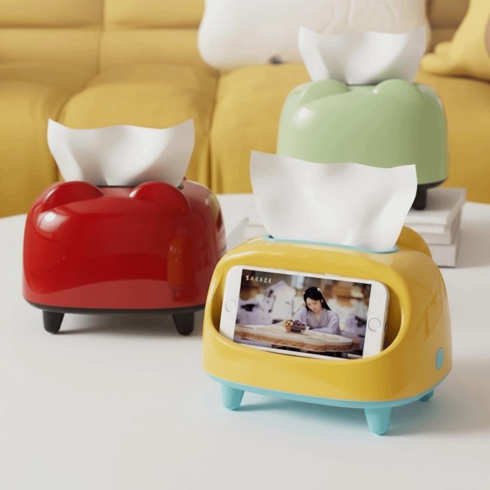 Dopamine Tissue Storage Box Multi-functional Napkin Dispenser Simple Phone Stand Holder  Bedroom