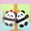 Chaveiro de Pelúcia de Panda Adorável Charme de Animal Fofo para Bolsa Enchimento de Algodão PP Macio