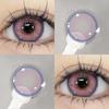 Eyeshare 1 Paar rosa Kontaktlinsen für die Augen natürliche rosa Linie Augenkontakte Schönheit Studenten jährliche Kosmetik