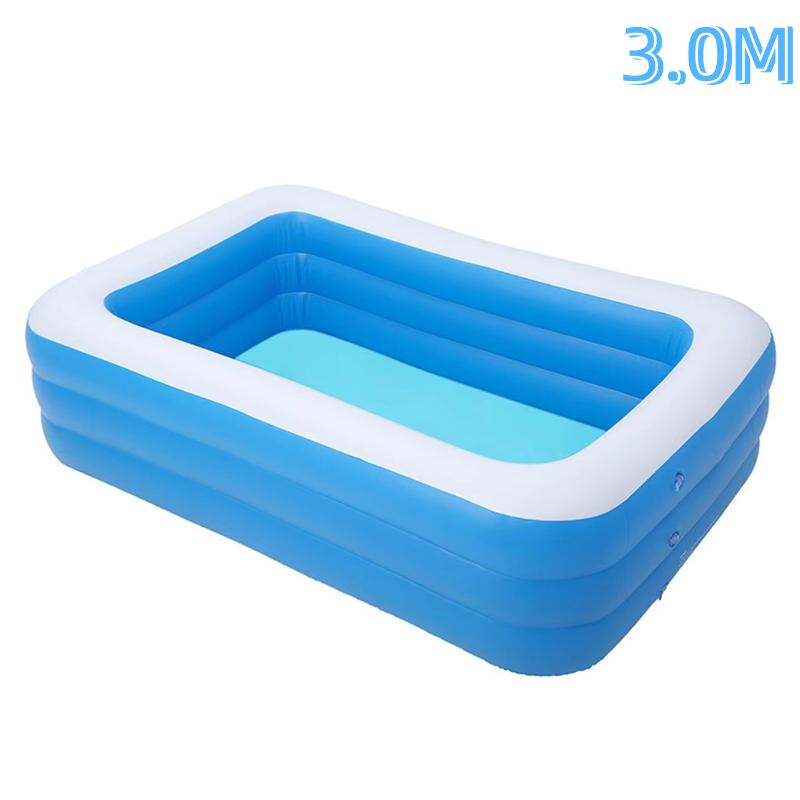 1Pcs Large Rectangle Inflatable Pvc Baby Pool, Portable Family Swimming Tub, Suitable For Kids And Adults Fast Delivery