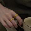 Xiaohongshu Bestseller: French Classic Wide Band Brushed Ring for Women - High-End Light Luxury Statement Piece