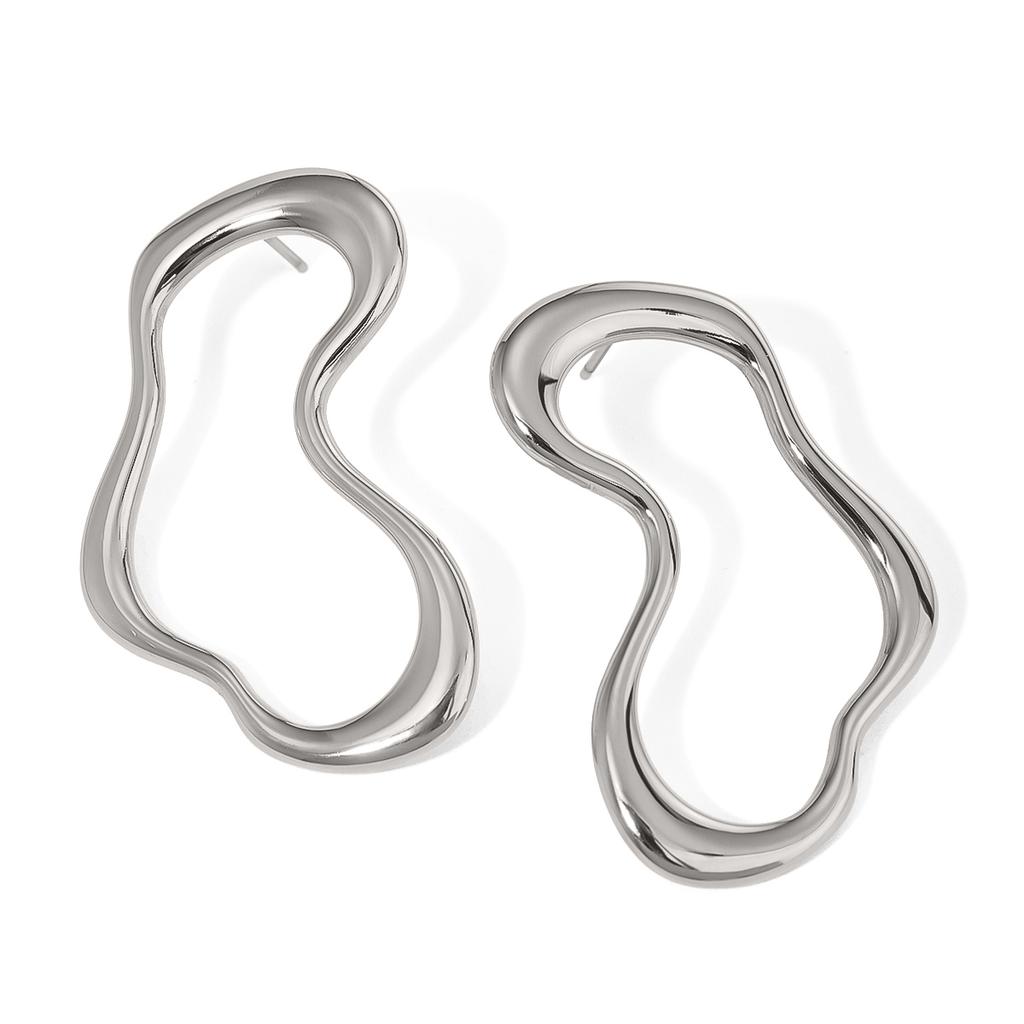 Yori Stylish Creative Special Shaped Hollow Earrings for Women Metal High Quality Fashion Statement Jewelry Party Gift 2024