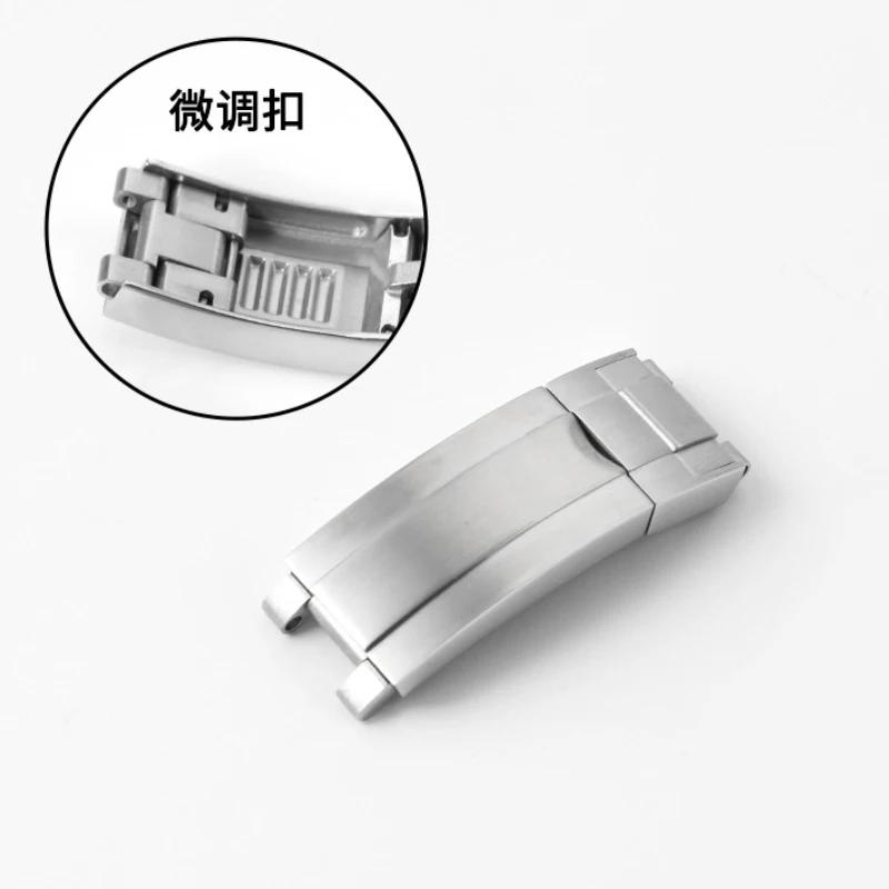 9x16mm Watch Band Clasp for Rolex Submariner Daytona GMT Yacht-Master Stainless Steel Adjustable Metal Button Watch Buckle