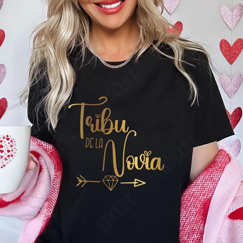 Spanish Girls Bachelorette Hen Party Tshirt Team Bride Squad Tops Women Single Farewell T-Shirt Bridal Shower Wedding Party Tees