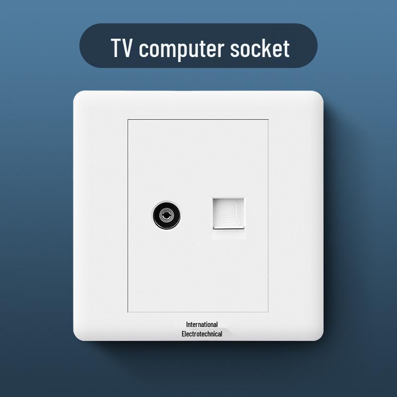 86 Type Wall Panel: Single Gang Light Switch & Socket