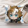 Gorou Cute Genshin Impact Cushion Cover Silky Short Plush Invisible Zipper Dustproof Sofa Pillow Case For Home Decor