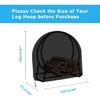 Firewood Log Hoop Cover, Coolrunner 40 Inch Round Fire Wood Rack Cover Outdoor Waterproof Resistant Log Rack Cover Round Log Holder cover Fit for 30"