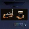 Guinness Harp Logo Large Desk Mat, Black Base Non Slip Gaming Mouse Pad for Home Office Desktop