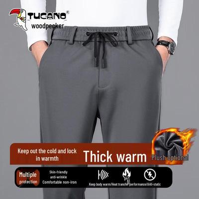 Men's Warm Business Casual Stretch Trousers