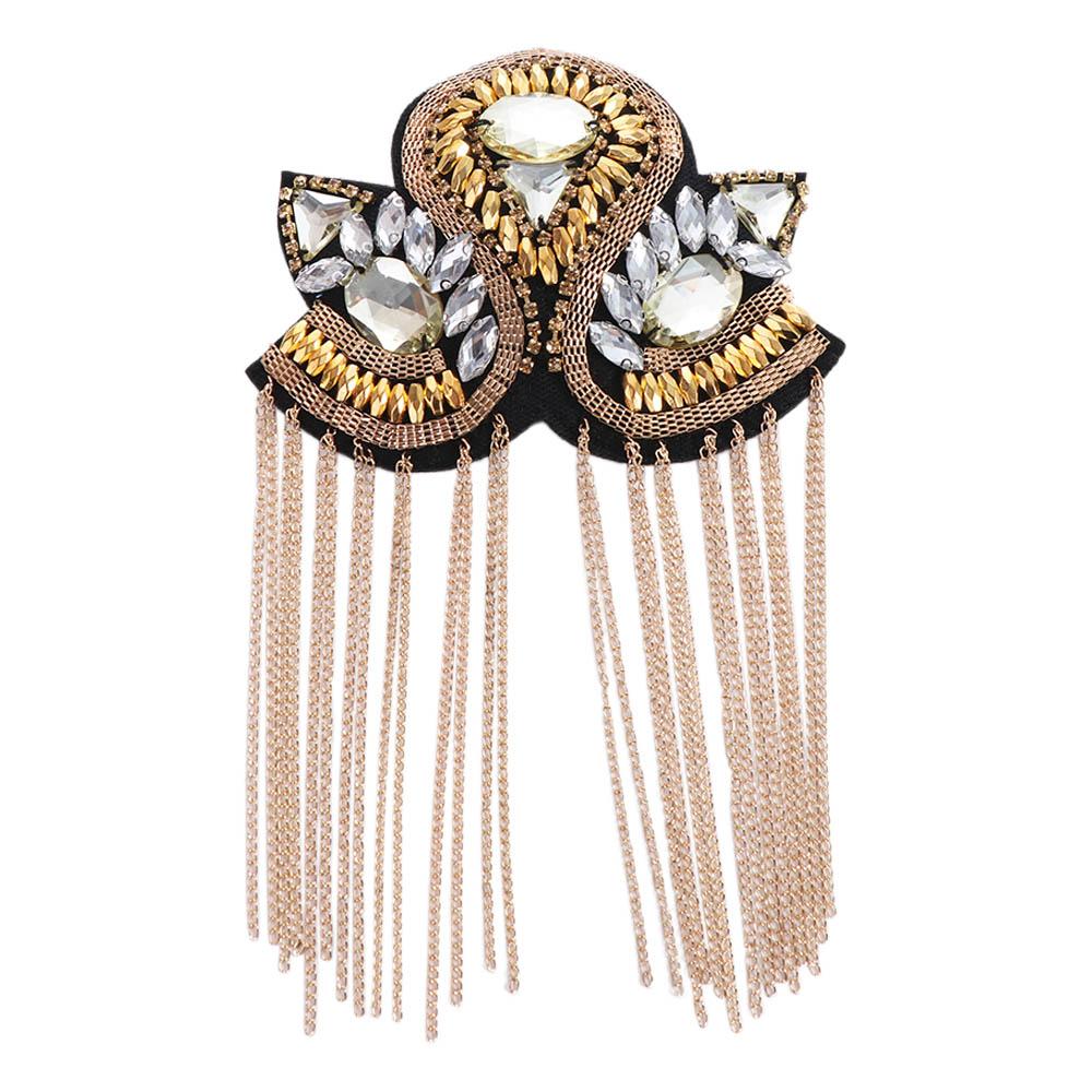 Exquisite Epaulets Shoulder Board Rhinestone Punk Shoulder Flash Shiny Cool Theatre Armband Party