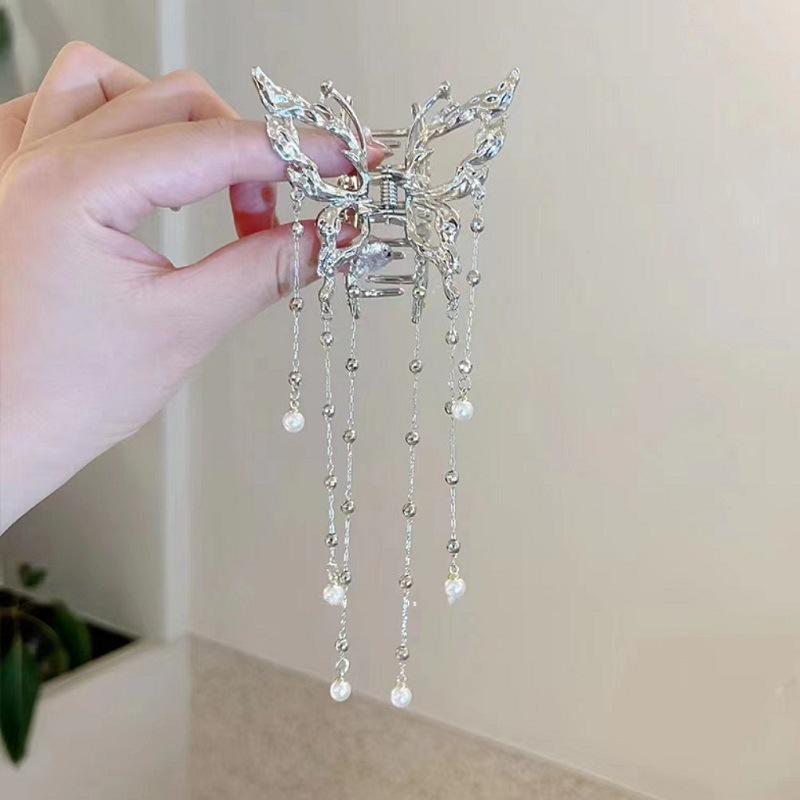 

Элегантная заколка-кисточка с бабочкой для женщин - сказочная заколка-краб для полупрически и заколка-акула.