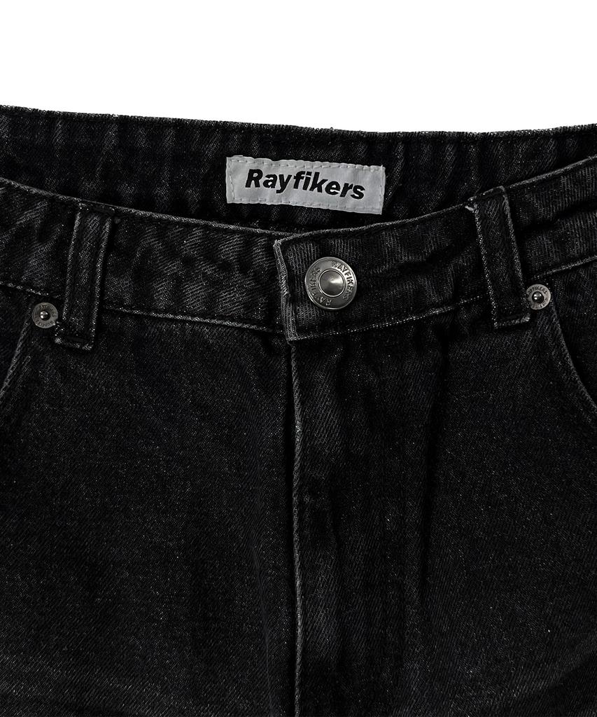 RAYFIKERS Catwashed Bermuda Denim Shorts Mq2Du348_Black