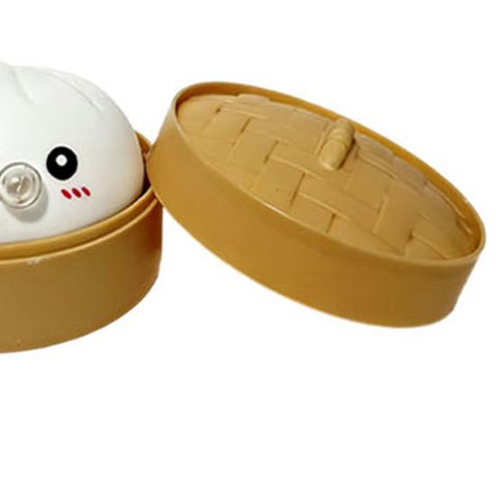 12Pcs Bubble Blowing Steamed Bun Toy with Steamer Cartoon Dumpling Sensory Pinch Fidget Toy Stress Relief Relaxation Decompression Tool